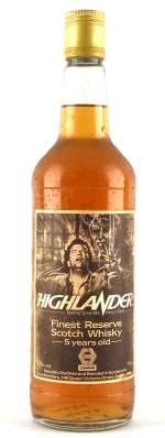 Highlander (1986) Action / Fantasy film. A bottle of ’Highlander, There Can Only Be One’ Finest… | Ewbank’s