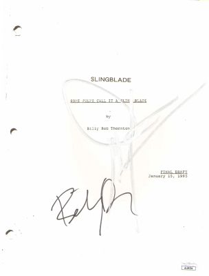 Billy Bob Thornton as Karl Childers & Dwight Yoakam as Doyle Hargraves in Sling Blade (JSA) Signed Script Cover Facsimile | SWAU