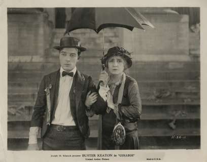 Lot 25 - Buster Keaton (5) photographs from College including (1) in blackface.