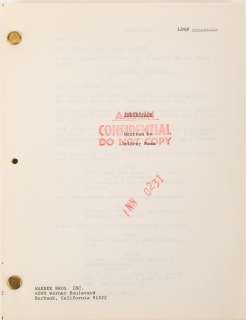 Lot 1318 - Innerspace shooting script.