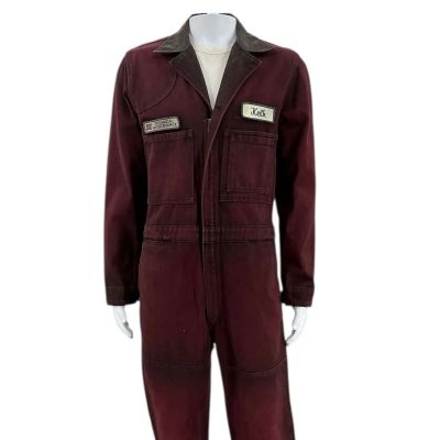 Lot 77: Play Dirty Parker Screen Worn Coveralls, T-Shirt, Name Tag & Technical Maintenance Tag Ch 1 Sc Multiple | VIP Fan Auctions