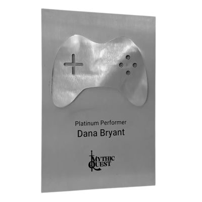 Lot 17: Mythic Quest Dana (Imani Hakim) Screen Used Trophy Sc 117, 110 Ep 401 | VIP Fan Auctions