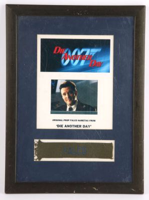 James Bond - Die Another Day (2002) original prop Falco (Michael Madsen) name tag- framed and… | Ewbank’s