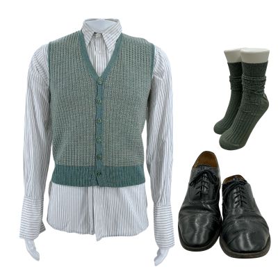 Hedda Professor Thompson Screen Worn Waistcoat, Shirt, Socks & Dress Shoes Ch 1, 1a, 2 | VIP Fan Auctions