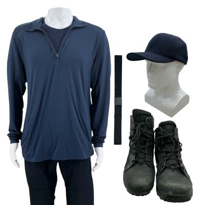 Mercy Chris Raven Screen Worn Stunt Double Long Sleeve Shirt, Shirt, Pants, Belt, Hat & Boots Ch 5 Sc Multiple | VIP Fan Auctions