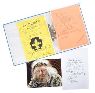 Lot 90 - COLLECTION OF BERNARD HILL - LOTR - THE FELLOWSHIP OF THE RING SCRIPT