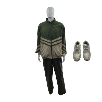 Lot 11: The Sheep Detectives Elliot Mathews Screen Worn Trainers, Joggers & Shell Jacket Ch 2 Sc 114e | VIP Fan Auctions