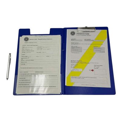 Lot 108: The Sheep Detectives Officer Tim Derry Screen Used County Police Form W/ Transfer Form & Pen | VIP Fan Auctions