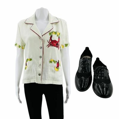 Poker Face Season 2 Charlie Cale (Natasha Lyonne) Production Worn Shirt, Pants & Dress Shoes Ep 204 | VIP Fan Auctions