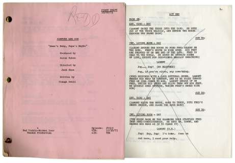 ’’Sanford & Son’’ Season 3, Episode 14, First Draft Script Owned & Annotated by Redd Foxx -- 38 Pages -- Very Good Condition -- From Redd Foxx Estate | Nate Sanders