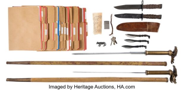 Ezekiel Sutton (Khary Payton), Assortment of (12) Character Accessories from The Walking Dead (AMC 2010-2022). (Total: 2 Items) | Heritage