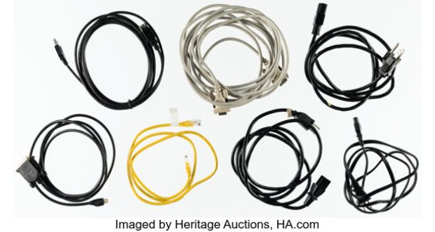 The Office (NBC TV, 2005-2013), John Krasinski "Jim Halpert" Group of (7) Desktop Accessory Cables. | Heritage