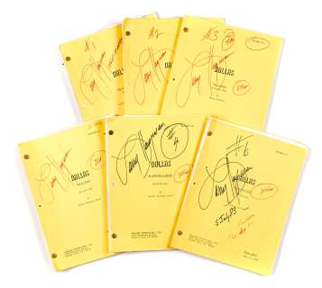 A complete set of Larry Hagman scripts from Season 7 of Dallas | Bonhams