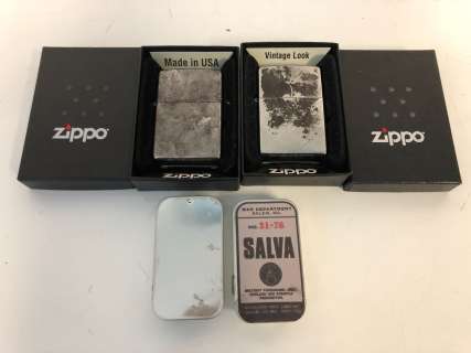 "Motherland: Fort Salem" - 2 Zippo lighters & 2 Salva War Department Salem small tin cases | Direct Liquidation