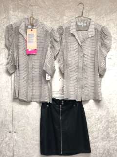 "Superhero Show - Season 6 Ep. 12" - #4 Hero - Group of 2 Frame Cream White Blouse (size: S) & Black | Direct Liquidation