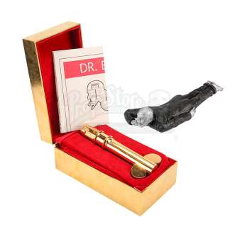 AUSTIN POWERS IN GOLDMEMBER (2002) - Lot 67 - Goldmember‘s (Mike Myers) Tractor Beam Key, Dr Evil‘s (Mike Myers) Lair Map and Backup Submarine Model Miniature