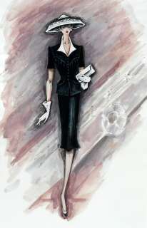 A Donfeld costume sketch of Bette Davis from Now, Voyager | Bonhams