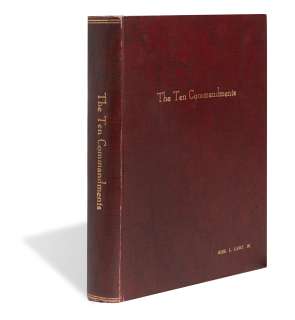 A Jesse Lasky, Jr. custom-bound script of The Ten Commandments | Bonhams