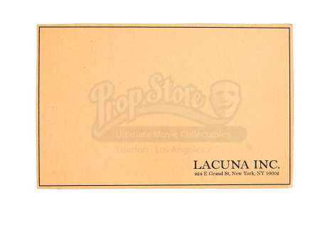 Eternal Sunshine Of The Spotless Mind - Lot 61 - Blank Mind Erase Notice Card