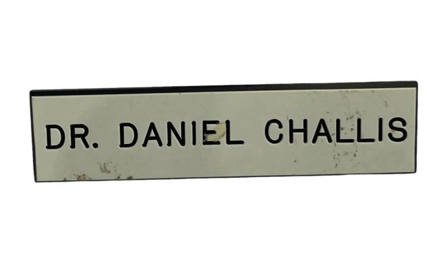 Lot 117 - Halloween III: Season of the Witch (1982) - Dr. Daniel Challis (Tom Atkins) Medical Name Badge