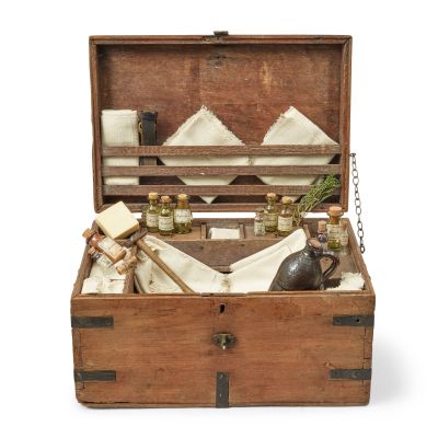 Lot 141 - Teak medical chest with surgical supplies used by Claire Season 8 (Qty) | Bonhams