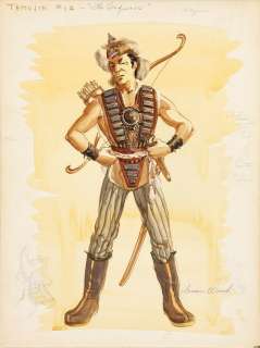 Yvonne Wood cost. sketch John Wayne The Conqueror | Profiles in History