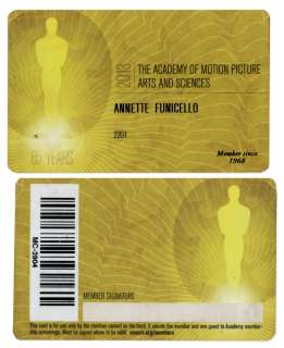 Annette Funicello 2013 Academy Award Membership Card | Nate Sanders
