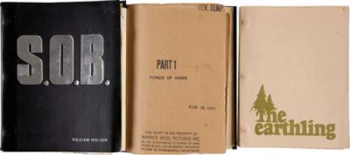 A William Holden Group of Scripts from "Force of Arms," "The Earthling," and "S.O.B.," 1951-1981. (Total: 3 Items) | Heritage