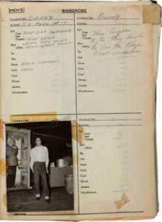 Elvis Presley - A Fantastic Wardrobe Continuity Script from "King Creole."