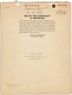 A ’Dialogue Cutting Continuity’ Script from "The Big Store." | Heritage