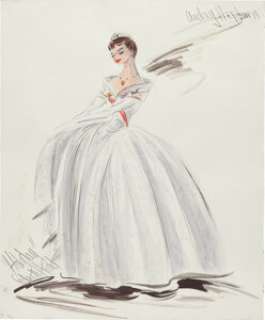 Audrey Hepburn "Princess Ann" Costume Sketch by Edith Head for Roman Holiday (Paramount, 1953). | Heritage