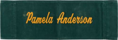 "Pamela Anderson" On-Set Canvas Chairback from Baywatch (NBC TV, 1989-2001)....