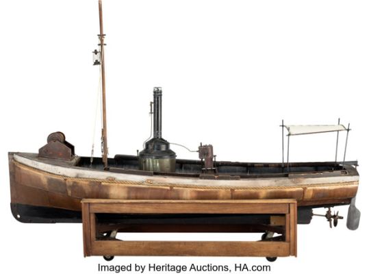 The African Queen (United Artists, 1951), Large-Scale 10-Foot Hero Production Filming Miniature Steamboat. | Heritage