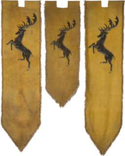 Robert Baratheon (Mark Addy) Group of (9) Banners from Game of Thrones (HBO® Original 2011-2019). (Total: 9 Items)