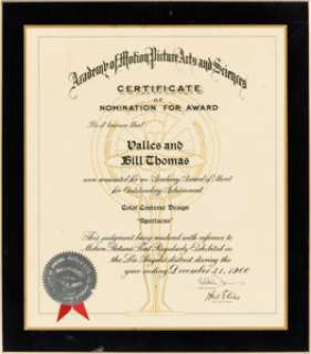 Spartacus (Universal, 1960), Academy Award Nomination Plaque for Costume Design. | Heritage