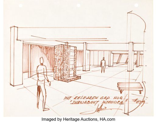 Star Trek: The Original Series (Paramount, 1966-1969), Matt Jefferies Group of Original Concept Sketches from Series Finale Episode "Turnabout Intruder". (Total: 3 Items)