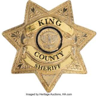 Shane Walsh (Jon Bernthal), Hero Sheriff Deputy Badge and Lapel Pins from The Walking Dead (AMC 2010-2022, Season 1).