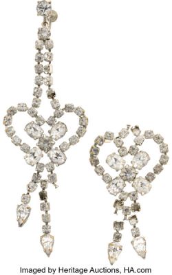 Marilyn Monroe Personal Pair of Rhinestone Earrings. | Heritage