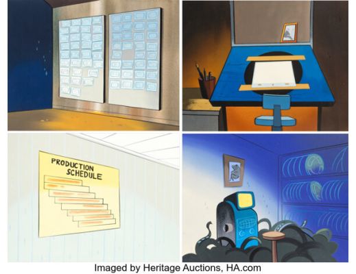 The Ren & Stimpy Show "Stimpy’s Cartoon Show" Animation Process Master Backgrounds Group of 4 (Nickelodeon, 1994). (Total: 4 Items) | Heritage