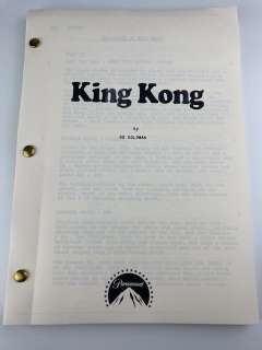 King Kong (1976) - The Legend of King Kong (1976) - Unproduced Draft (December 10th, 1975) by Bo Goldman
