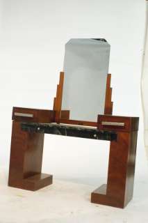 Vintage 1920’s Stepped Hollywood Art Deco Starlet Vanity with Marble Console | Super Auctions