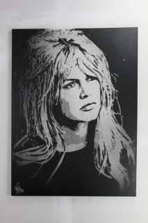Brigitte Bardot - B.B. - Handpainted and signed - By Artist Vincent Mink - Portrait | Catawiki