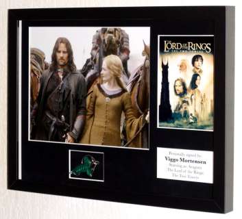 Lord of the Rings - Viggo Mortensen (Aragorn) Framed with movie prop Leaf of Lórien, signed + COA