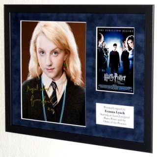 Harry Potter - Evanna Lynch (Luna Lovegood) Premium Framed, signed + Certificate of Authenticity | Catawiki