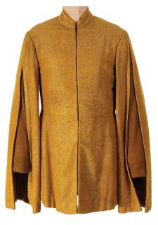 Lot 720 - Vincent Price "Prince Prospero" gold metallic long jacket from The Masque of the Red Death.