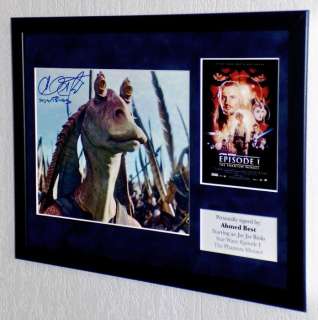 Star Wars Episode I: The Phantom Menace - Ahmed Best (Jar Jar Binks) Premium Framed, signed, Certificate of Authenticity
