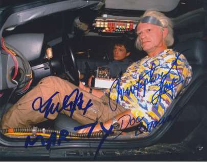 Back to the Future - Michael J. Fox & Christopher Lloyd signed 8x10with Coa Beckett | Catawiki