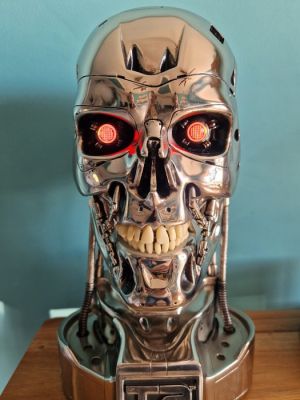VERY RARE. Hollywood Collectors Gallery – Terminator 2: Judgment Day – T-800 Endoskull 1:1 Life-Size | Catawiki