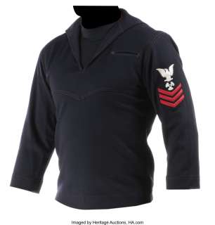 Steve McQueen "Jake Holman" blue Navy jumper from The Sand Pebbles....