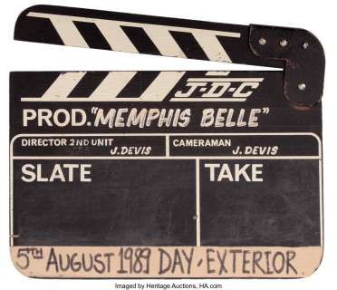 Memphis Belle 2nd unit clapperboard....